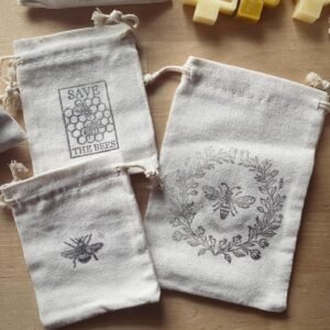 Hand Stamped Cotton Bags