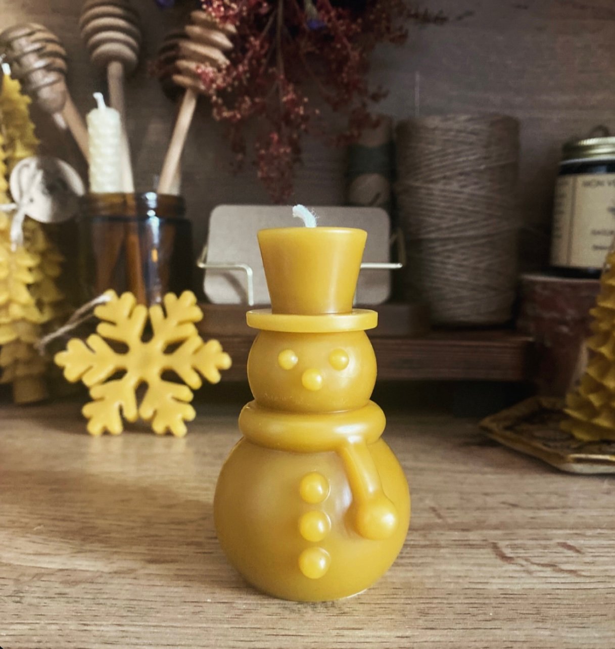 Snowman candle