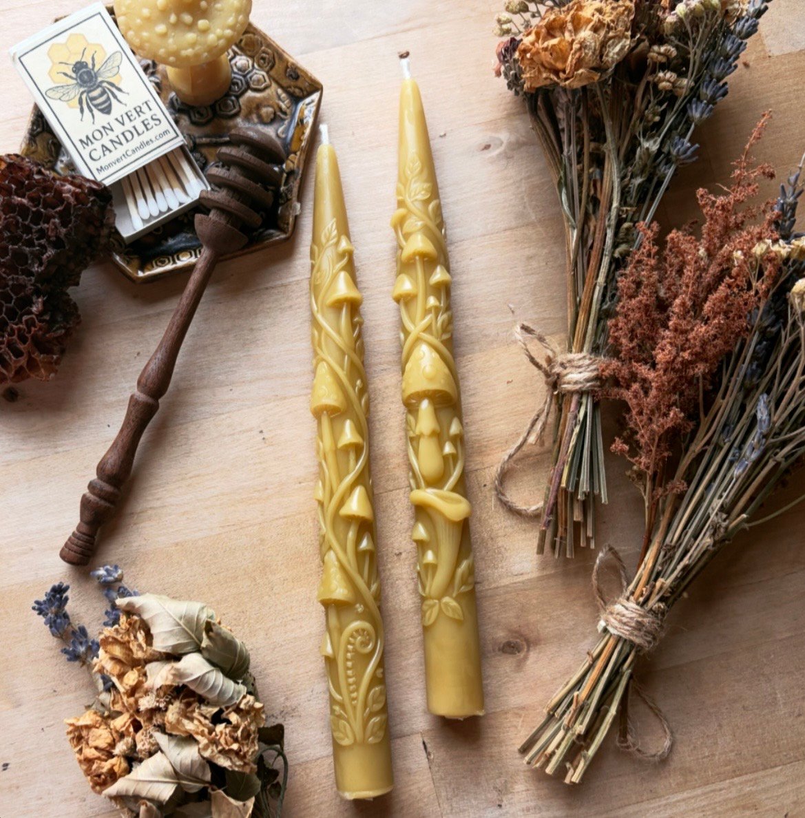 Mushroom Taper Candles