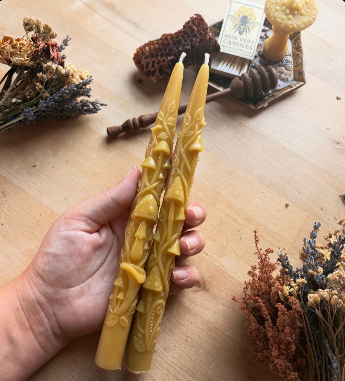 Mushroom Taper Candles - Image 2