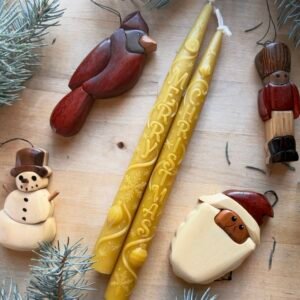 Merry Christmas Taper Candles
