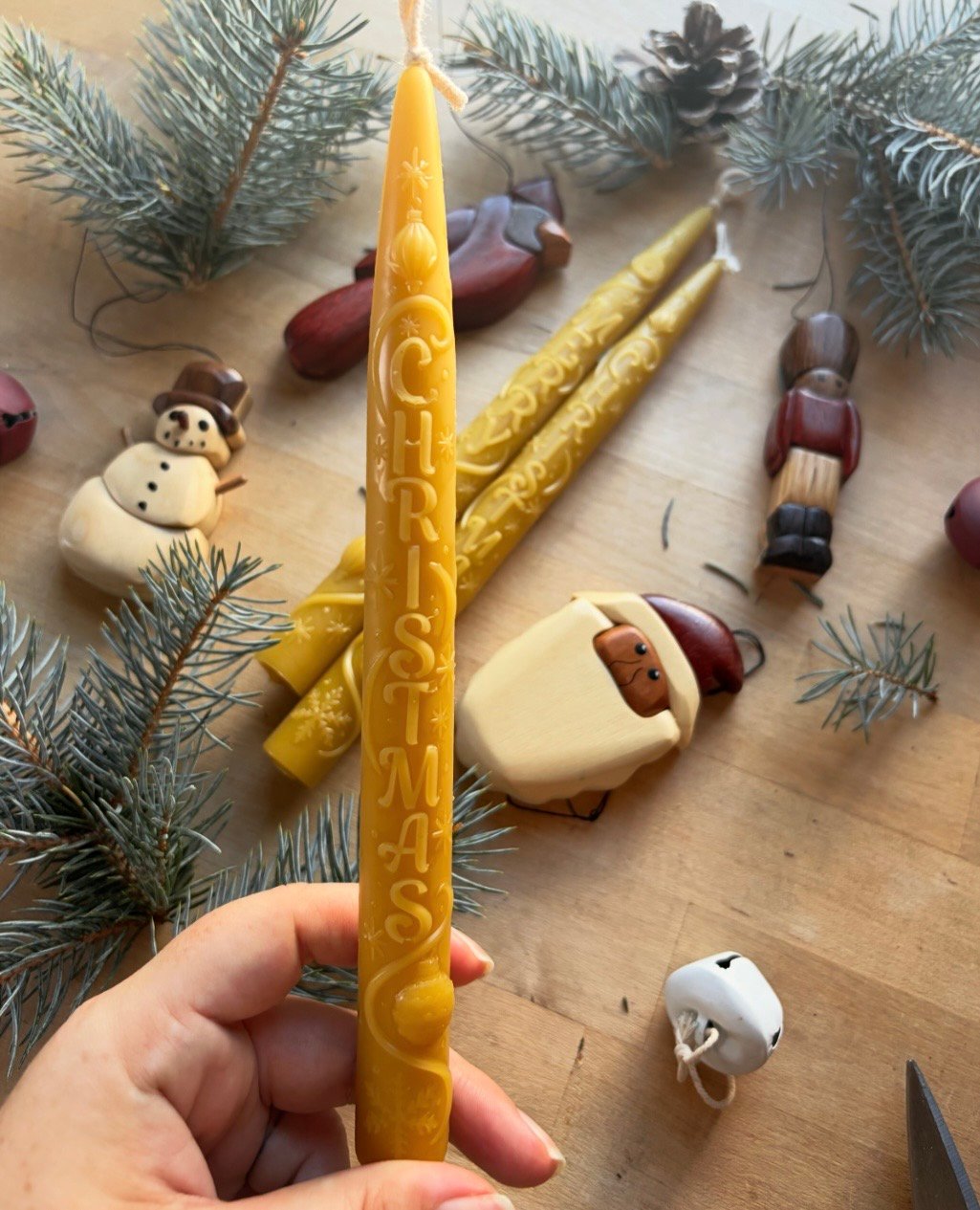 Merry Christmas Taper Candles - Image 2
