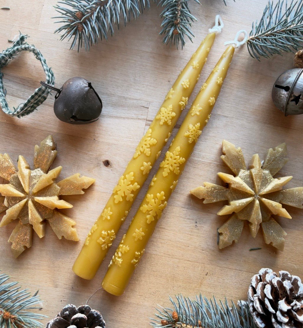 Snowflake Taper Candles